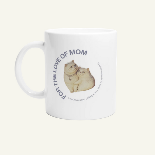 White classic ceramic mug for mothersday with funny text and graphic mommy
